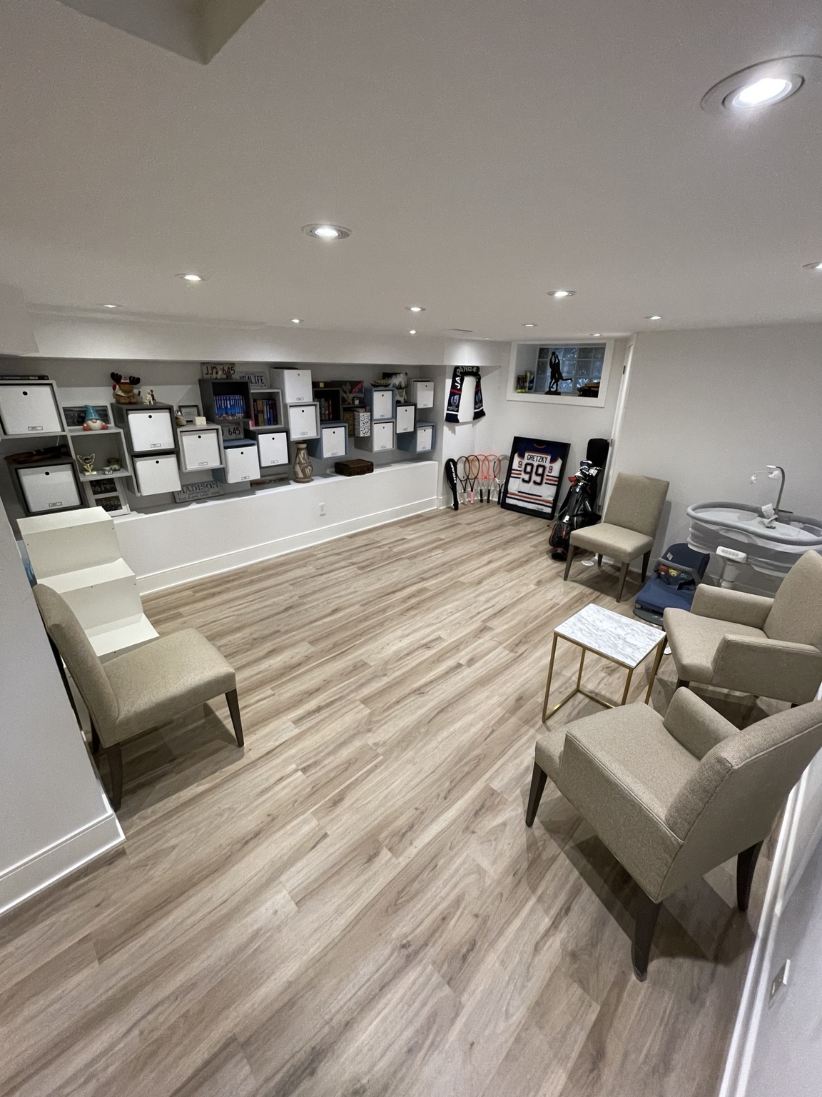 Basement after organizing