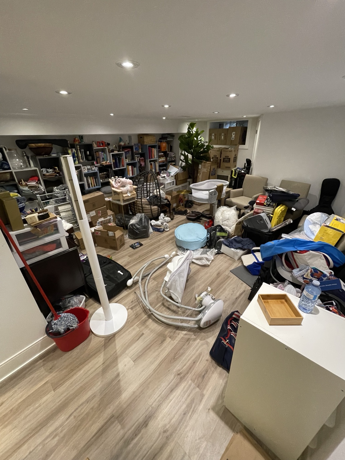Basement before organizing